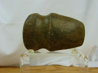 Authentic Native Kentucky Tennessee Flint Stone Full Groove Axe Head Artifact