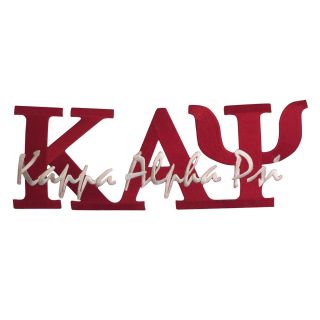 Kappa Alpha Psi Red Letters With White Script Patch