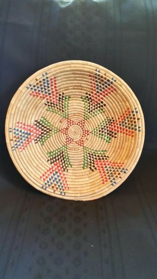 Eskimo Basket Large Round Coiled Grass Tray By Alice Dock