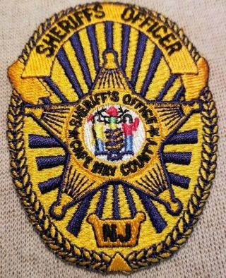 Nj Cape May County Jersey Sheriff Patch (3.  5in)