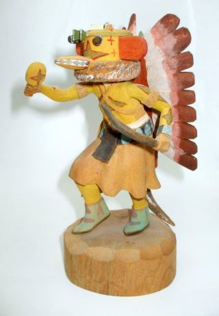 Coolidge Roy Jr.  Hopi Kachina All Wood Hand Carved 9 "