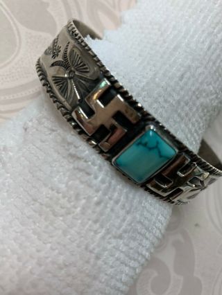Authentic Sterling Silver Cuff Bracelet With The Swastika 2