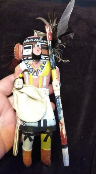 Old Hand Carved Wood Wooden Native American Indian Kachina Doll Statue Man Art