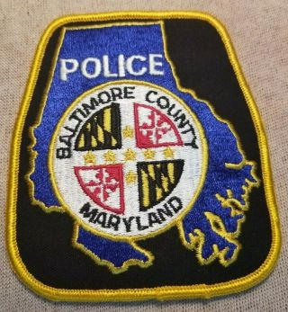 Md Baltimore County Maryland Police Patch