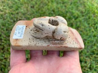 Native American Hopewell Frog Effigy Pipe Ohio Artifact