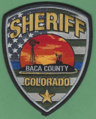 Baca County Sheriff Colorado Shoulder Patch Style