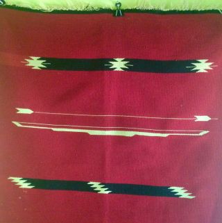 CHIMAYO Native American Wool Blanket ca 1940 ' s 2