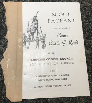 1937 Camp Curtis Read Fenimore Cooper Council York Scout Pageant Rc2