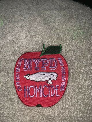 York Police Dept.  Homicide Patch " Our Day Begins When Your Day Ends " Apple