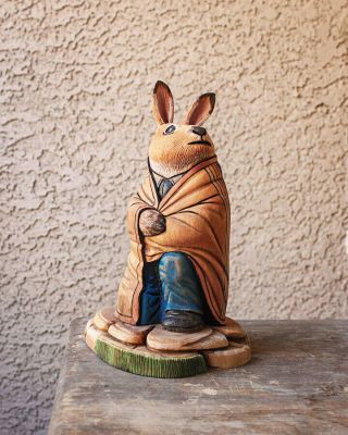Navajo Folk Art - Rabbit In Blanket By Ray & Orleen Lansing - Native American