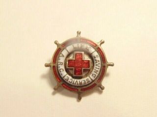 Vintage Enameled American Red Cross Life Savings Service Pin