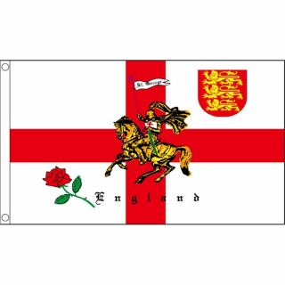 3ft X 2ft Small St George Charger Flag - 3ft Metal Eyelets