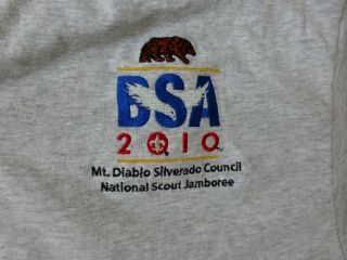 BSA 2010 Mount Diablo Silverado National Jamboree Polo Shirt Gray XL 2