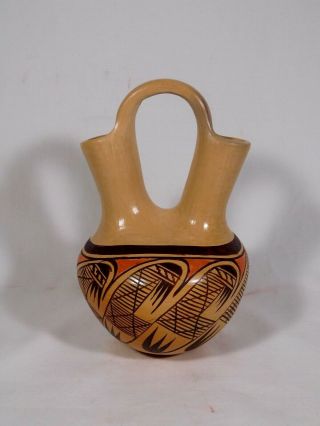 Hopi Indian " Migration Design " Wedding Vase Pottery By Adelle Nampeyo