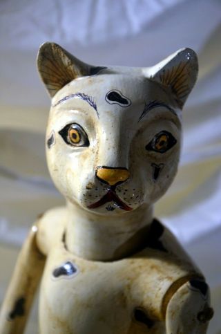 KUCING CAT elegant animal avatar wayang Golek Wooden Puppet from JAVA 3