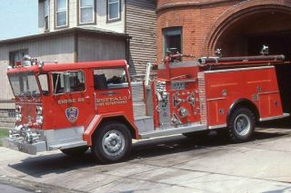 Buffalo Ny Engine 26 1974 American Lafrance Pioneer Pumper Fire Apparatus Slide