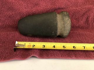 Authentic Native American Indian Grooved Stone Axe Hammer Head Museum Grade