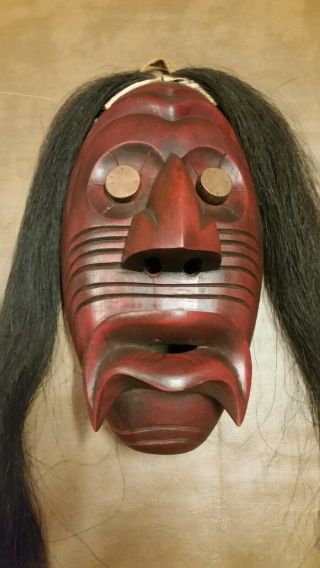 Circa 1980 Native American Iroquois / Mohawk " Blind " False Face Mask