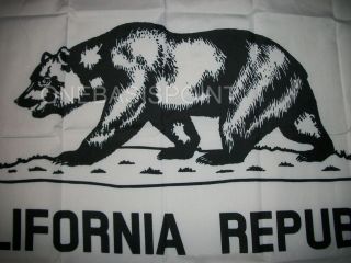 3 ' x5 ' California Flag Black And White Protest Grizzly Bear Banner Cali USA 3X5 2