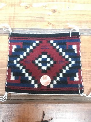 Navajo Miniature Rug Extremely Fine Tapestry Weaving Chiefs Blanket
