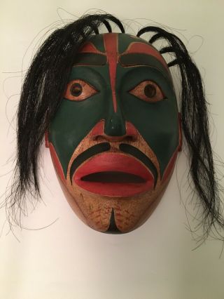 Hand Carved Northwest Coast Native Full Size Face Mask