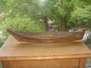 Old Northwest Coast Indian Carved Wood Canoe Model