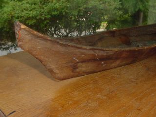 OLD NORTHWEST COAST INDIAN CARVED WOOD CANOE MODEL 2