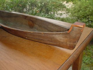 OLD NORTHWEST COAST INDIAN CARVED WOOD CANOE MODEL 3