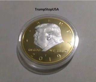 Donald J.  Trump 2019 Two Tone Challenge Coin 40 Mm Proof