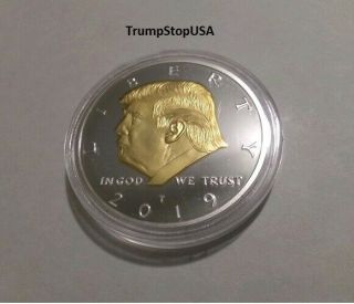 Donald Trump 2019 Two Tone Challenge Coin 40 Mm Proof