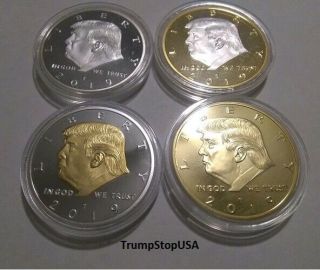 Donald Trump 2019 Two Tone Challenge Coin 40 MM Proof 3