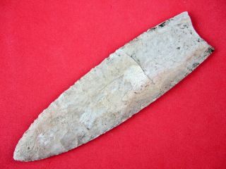 Fine Authentic 4 7/8 Inch Missouri Clovis Point Thin And Nicely Made Arrowheads