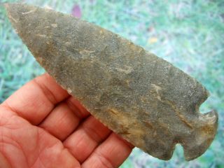 Fine 6 1/4 Inch Missouri Dovetail Point With Arrowheads Artifacts