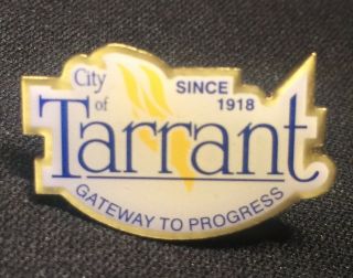 Tarrant Count Texas Gateway To Progress Lapel Hat Pin [b]