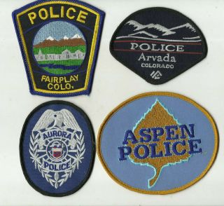 Aurora / Aspen / Fairplay / Arvada (colorado) Police Patches