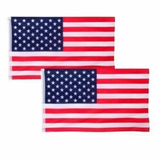 2 - Pack 3x5 American Flags W/ Grommets Usa United States Of America Us Stars