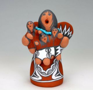 Jemez Pueblo American Indian Pottery Angel Storyteller - Mary Small
