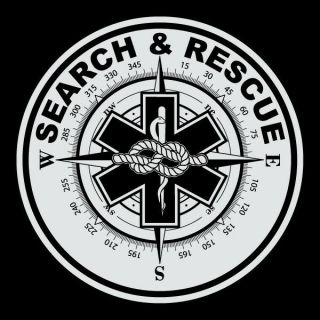 Search & Rescue 6 " Round Reflective Decal Sticker Star Of Life Compass Rope