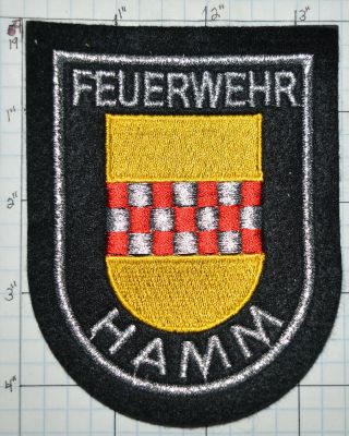 Germany,  Hamm Feuerwehr Fire Dept Felt Patch