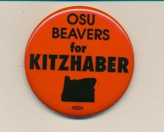 1998 John Kitzhaber For Governor 2 1/2 " Cello Oregon Or Campaign Button