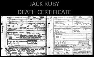 1967 Jack Ruby Death Certificate,  Lee Harvey Oswald Shooter,  Jd Tippitt Bonus