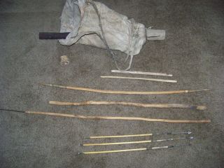 Old African Kung Bushman Complete Hunting Set