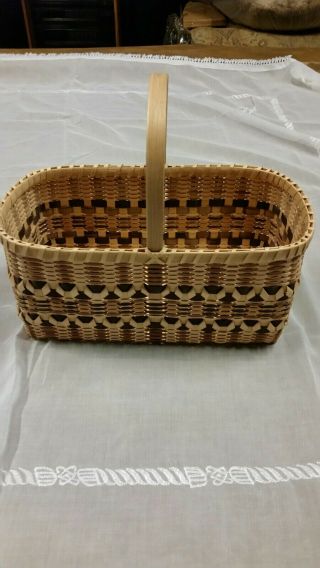 Native American Cherokee Market Basket By Lucille Lossiah