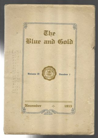 1915 The Blue And Gold (east Tennessee State Normal School)
