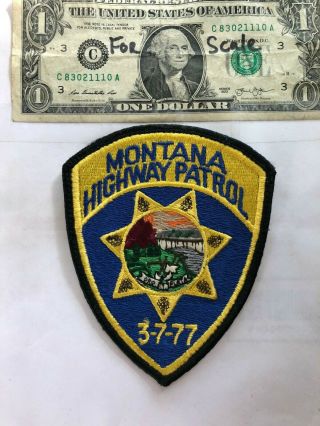 Montana Highway Patrol Police Patch In Great Shape (large Version)
