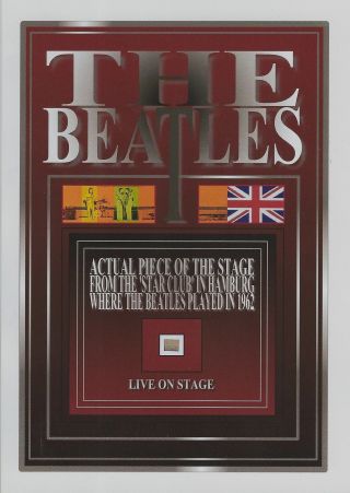 The Beatles Live In Concert Star Club Relic Wood Stage Piece