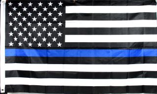 Thin Blue Line American Police Flag 3 