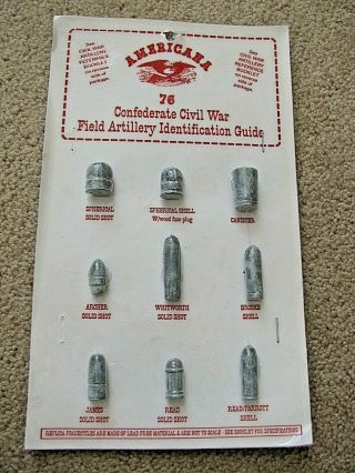 Americana 76 Confederate Civil War Field Artillery Identification Guide No Lead