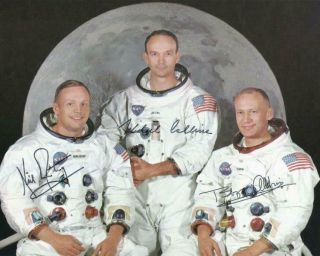 Reprint Neil Armstrong - Aldrin - Collins Apollo 11 Astronaut Signed 8x10 Photo