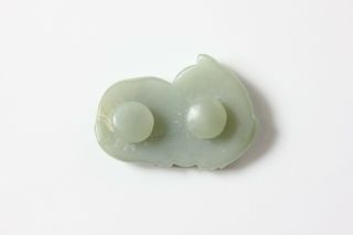 Chinese antique carved jade belt buckle of a horse,  China 3